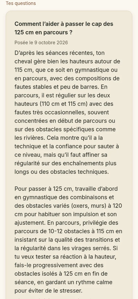 Une question posée à l’assistant sur Ipsos du Vallon, et sa réponse appuyée sur les séances enregistrées.